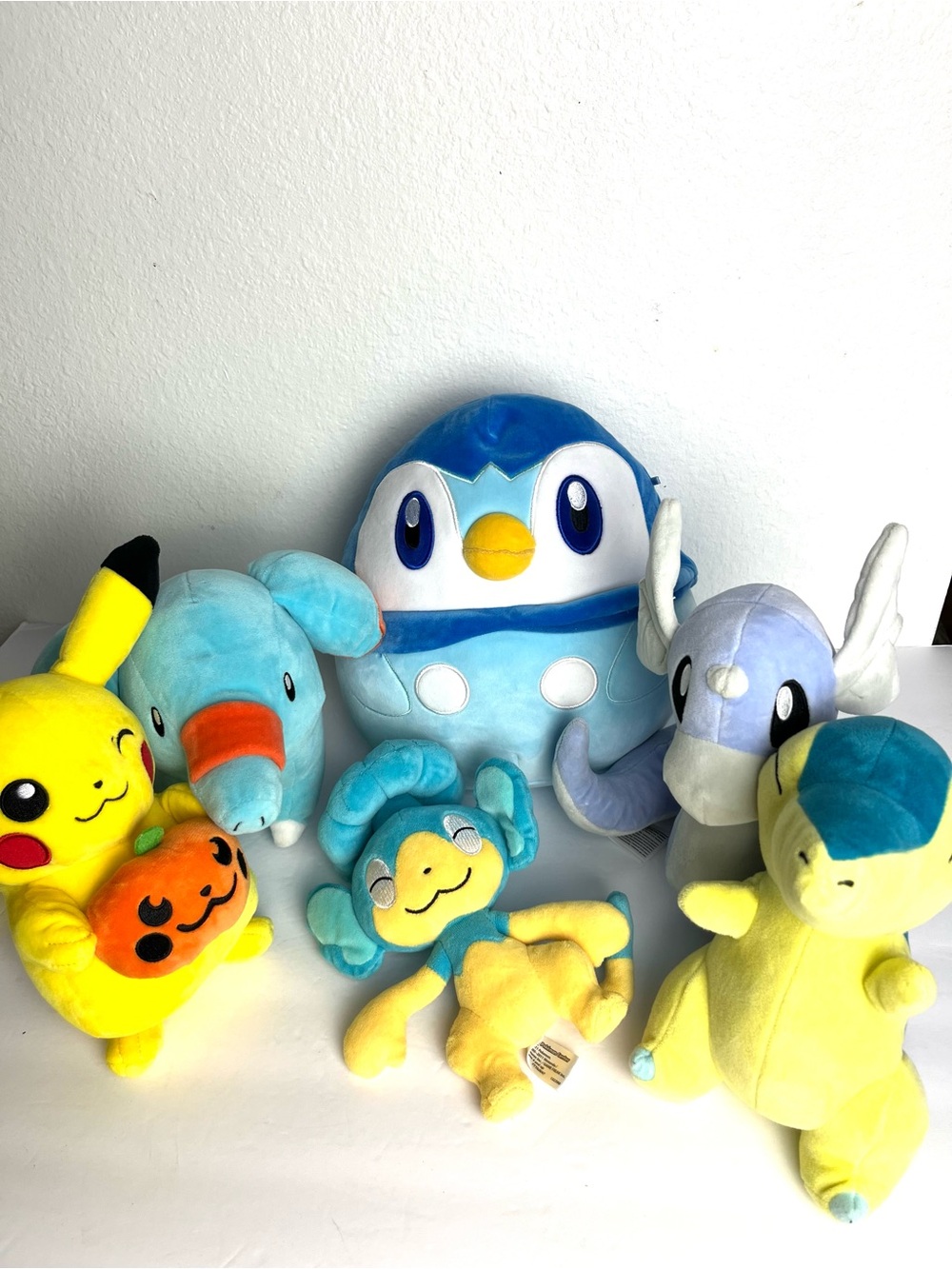 Pokemon Plush Toy Bundle Blue Set Characters Squishmallow Pumpkin